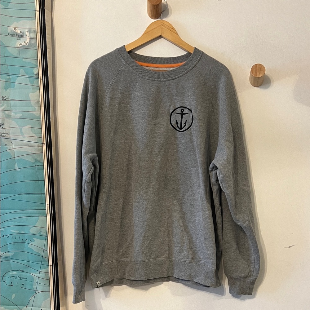 Captain Fin Gray Sweatshirt with Anchor Logo